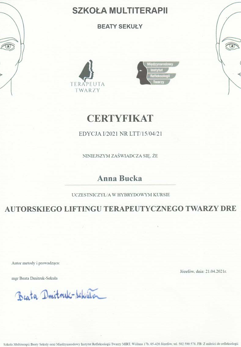 certyfikat DRE