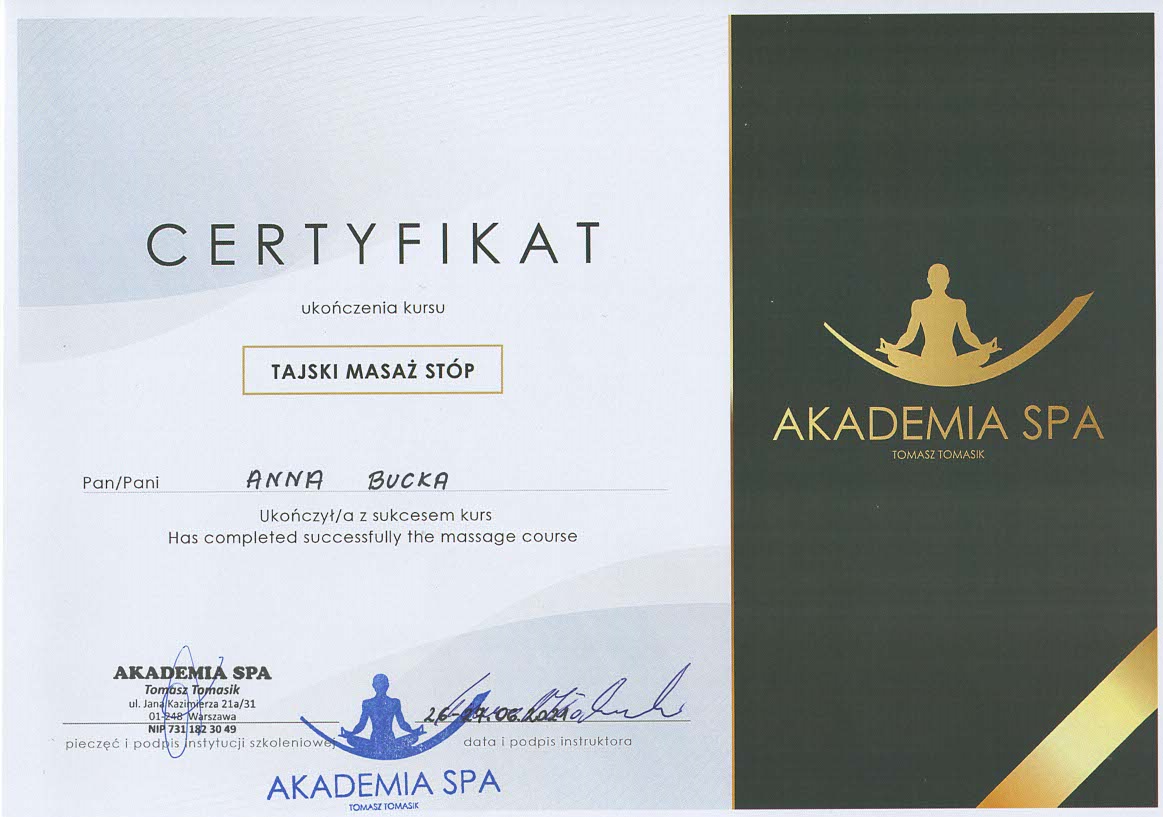 certyfikat Kobido